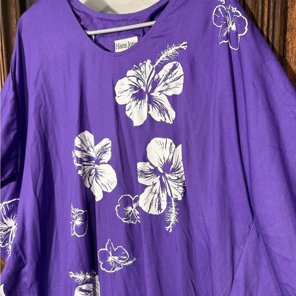 Purple Floral Maxi Dress - Picture 3 of 4